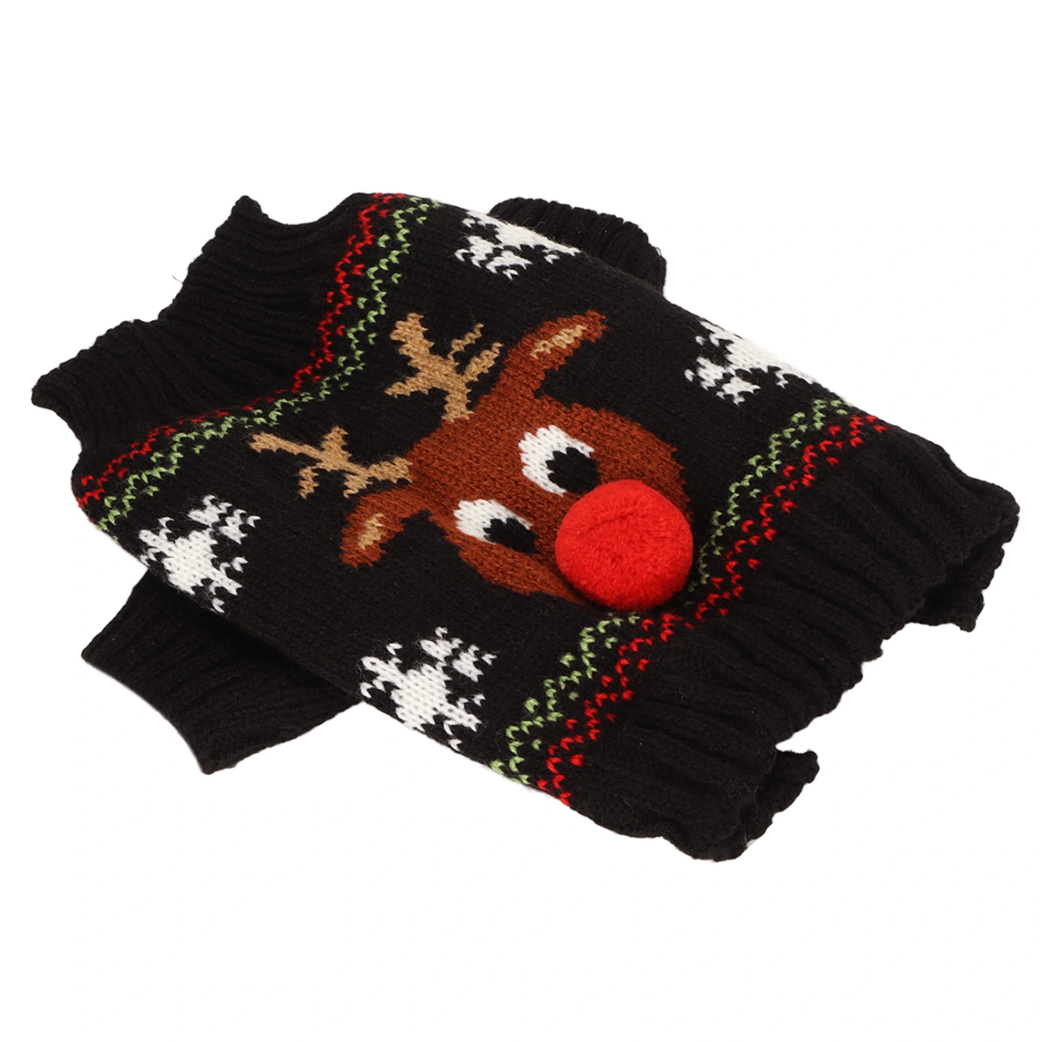 Dog Snow Sweaters Thickening New Year Christmas Dog Holiday Sweaters for Small Medium Dogs S Black