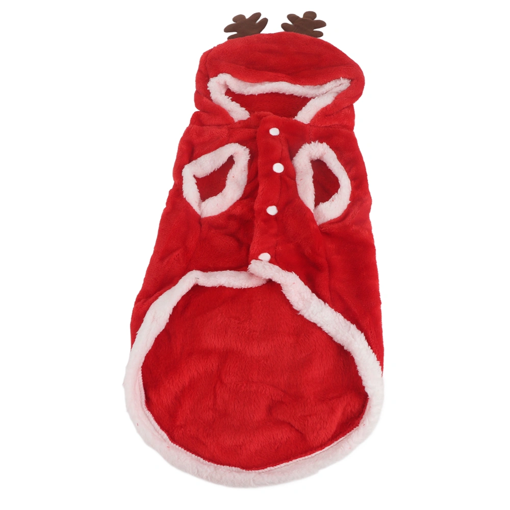 Dog Christmas Costume Soft Plush Thickened Santa Design Cat Christmas Hoodie Coat for Small Medium Dogs Cats XXL