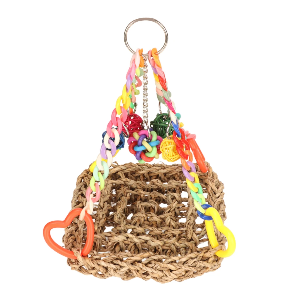 Bird Climbing Net Colourful Swing Hammock Chewing Hanging Mat for Decoration Playing S