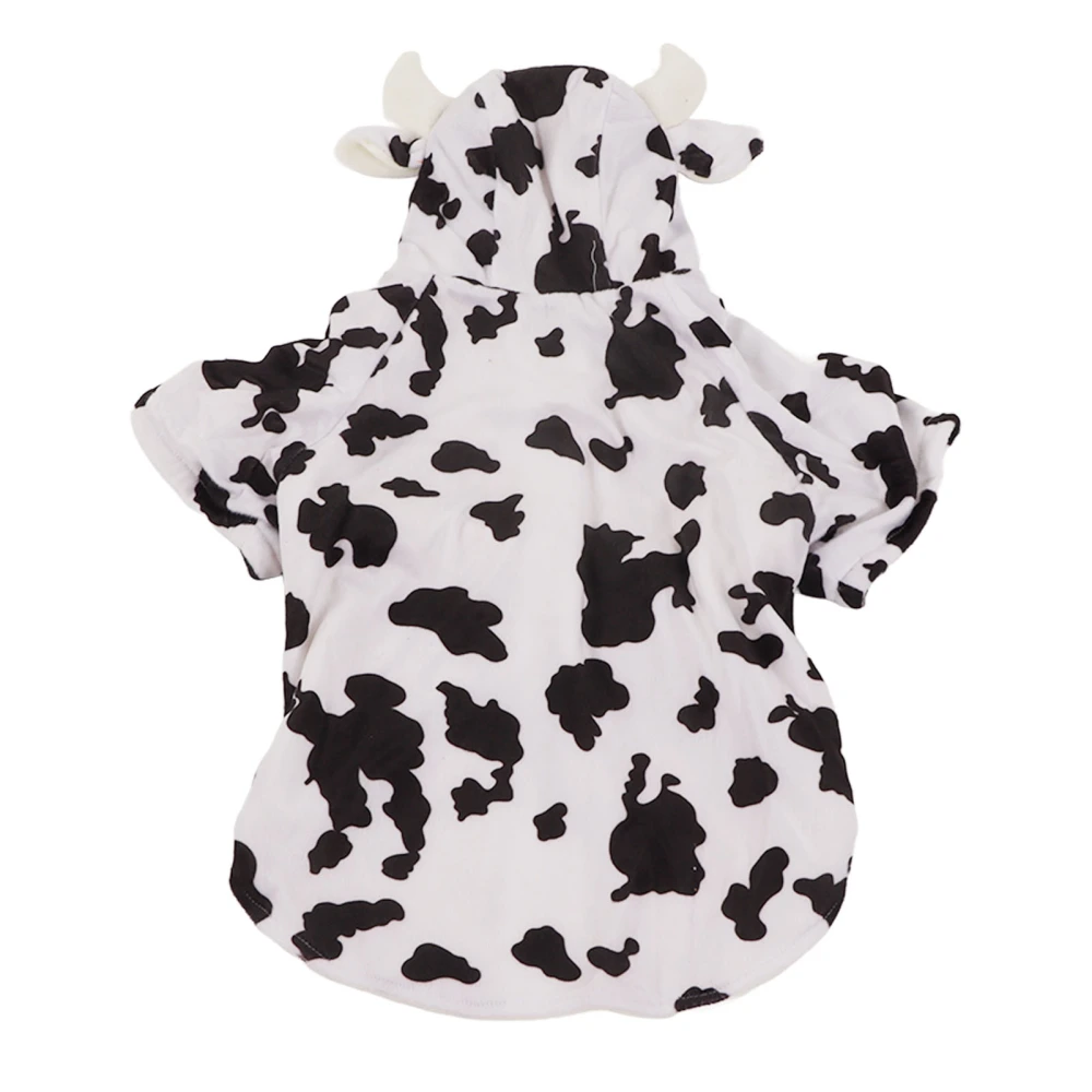 Dog Clothes Black White Cow Pattern Loose Neckline Comfortable Wearing Dog Warm Clothes for Medium to Large Dog 4XL