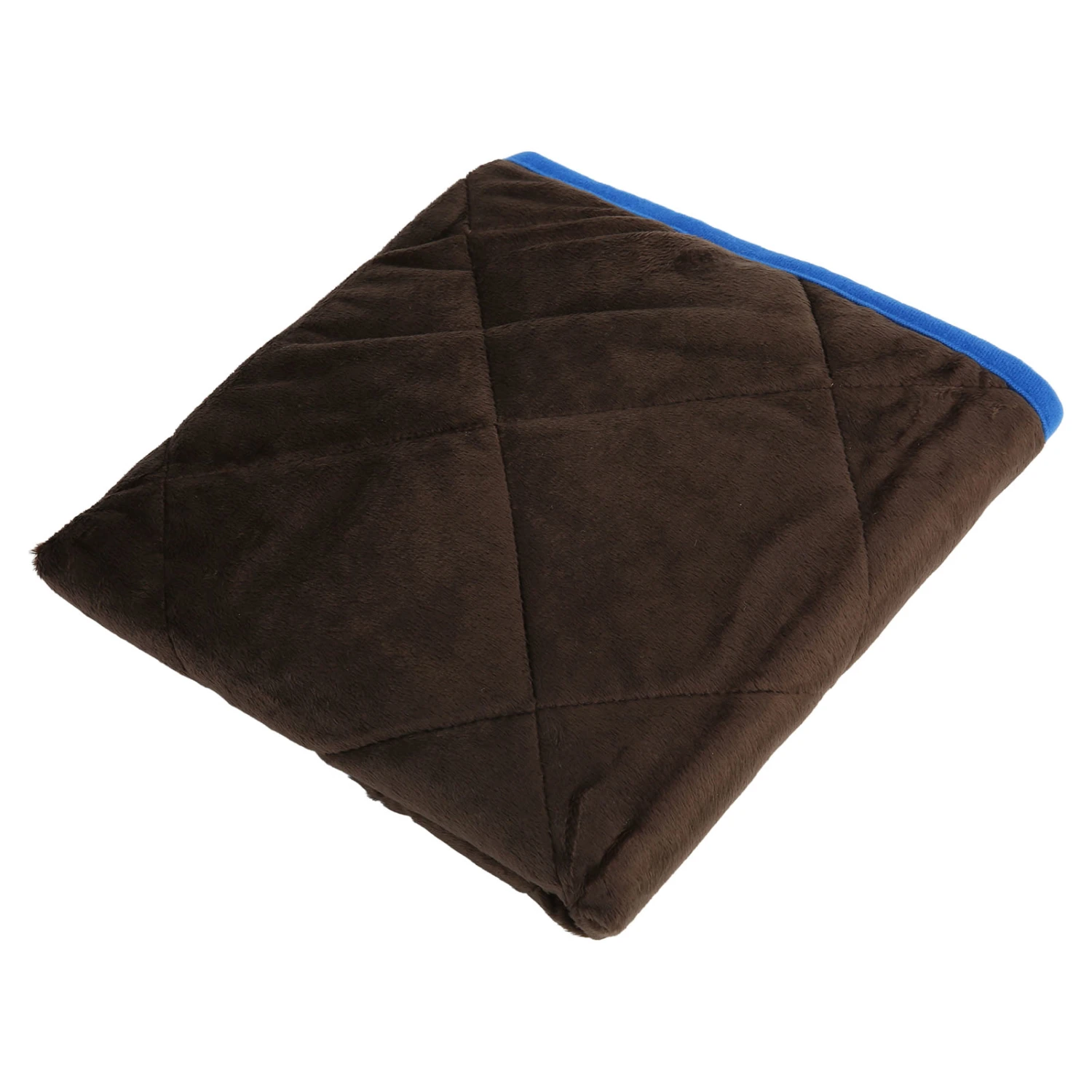 Washable Dog Pee Pad Self Warming Reusable Pet Potty Training Self Warming Mat for Home Coffee Color Blue Border S(40x50cm/15.75x19.69in)