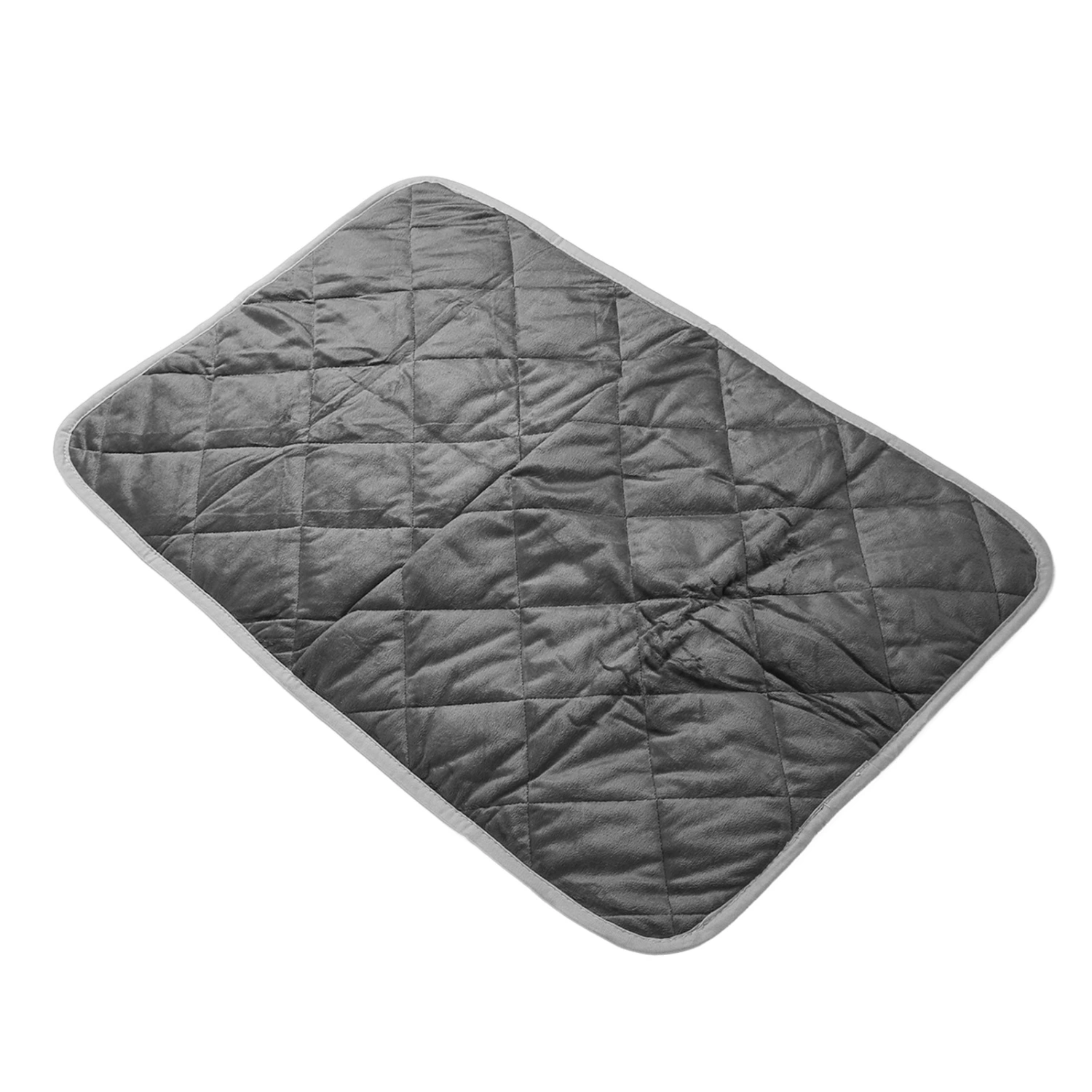 Washable Thermal Pet Pad with Non Slip Bottom for Fluid Absorbing Training Warm Keeping Dog Cat Grey S