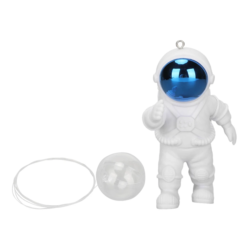 Aquarium Floating Astronaut Cute Eco Friendly Adjustable Position PVC Fish Tank Ornaments with Ball and Rope Blue Mask