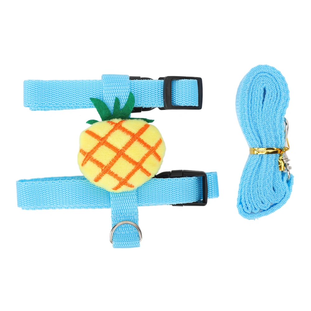 Rabbit Harness Leash H Shaped Ananas Design Rabbit Harness Traction Rope Set for Rabbit Chinchilla Small Pet M