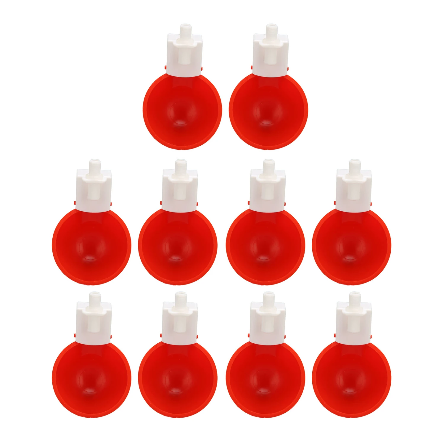 10pcs Chicken Waterers Small Automatic Poultry Watering Feeder Cups for Chickens Ducks Geese Turkeys