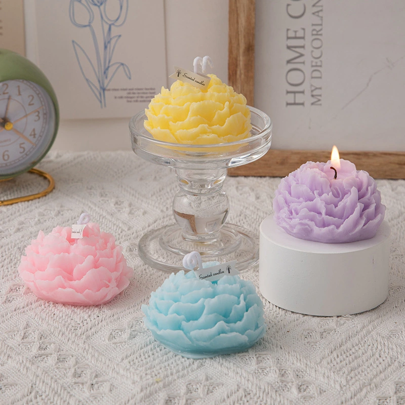 Peony Flower Aromatherapy Candle Handmade