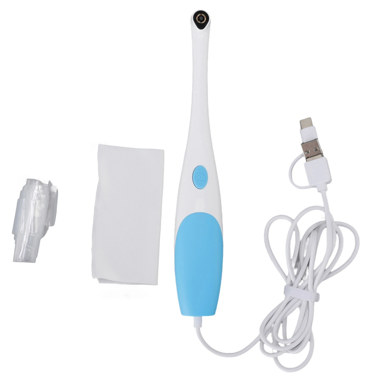 HD Oral Camera 640x480P 6LED 3 In 1 Interface Oxygen Free Copper Core Pet Telescoping Mirror for Dogs Cats