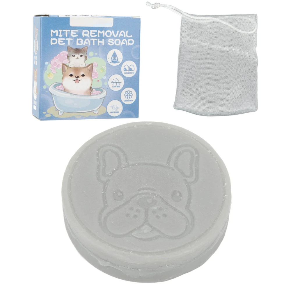 Buyweek Pet Shampoo Soap Moisturizing Itchy Relief Mild Fragrant Dog Bath Soap for Cat Puppy Grooming Puppy Type