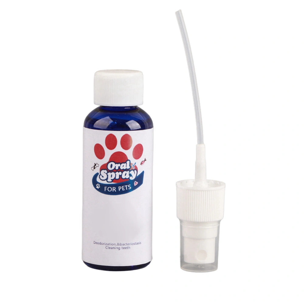 60ml Pet Breath Freshener Oral Spray Bad Breath Removal Oral Cleaning Dog Teeth Cleaning Spray for Dogs Cats