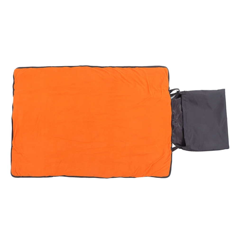 Outdoor Pet Mat Reversible Waterproof Machine Washable Portable Dog Sleeping Pad for Puppy Camping Travel Gray with Orange Polyester Layer