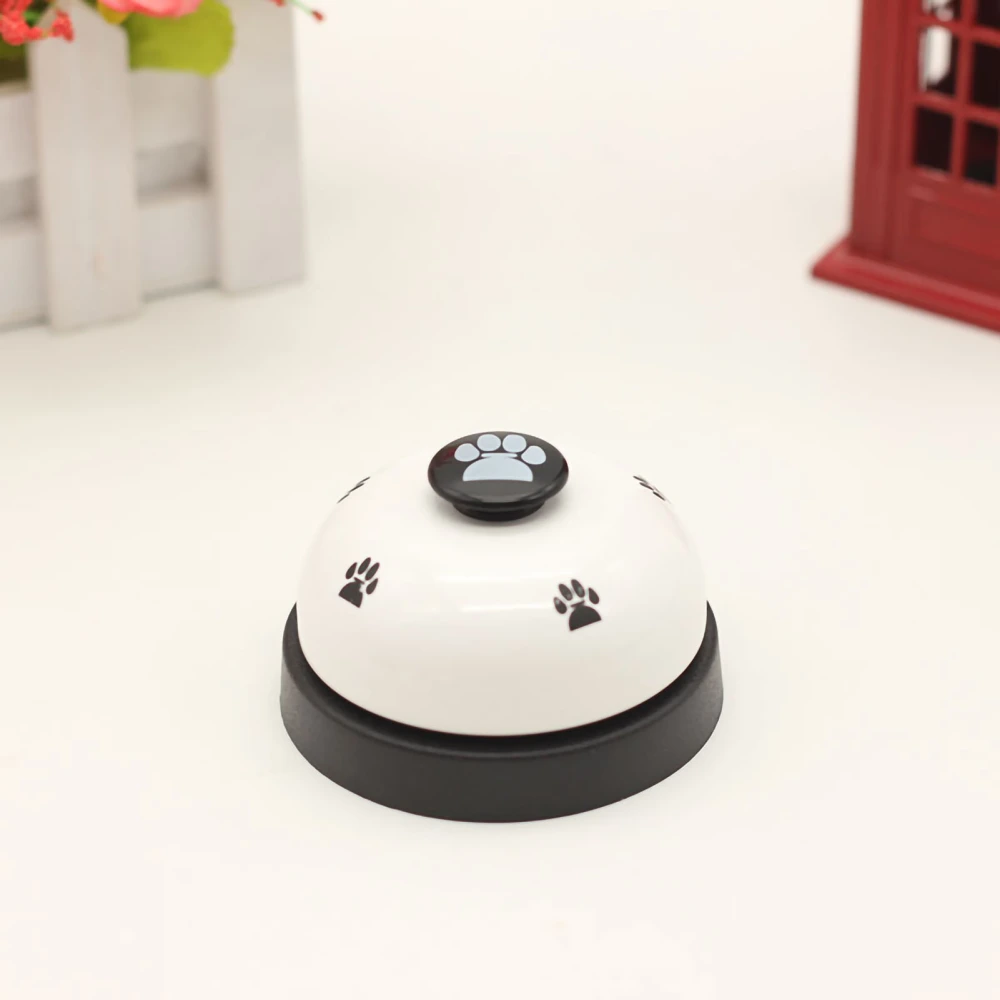 Pet Training Bells Called Dinner Interactive Pet Bell Toys for Dogs Teddy Puppy Training White and Black