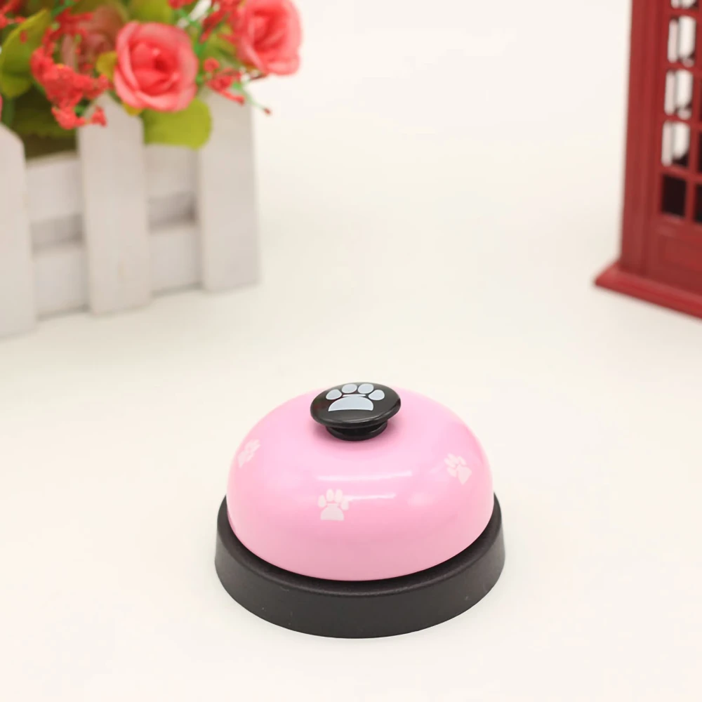 Pet Training Bells Called Dinner Interactive Pet Bell Toys for Dogs Teddy Puppy Training Pink and Black