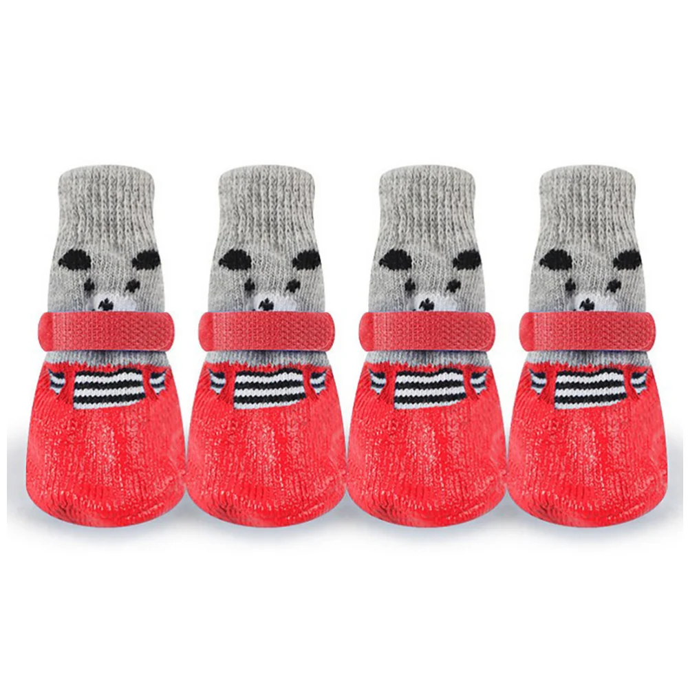 4PCS Pet Socks Anti Slip Waterproof Paw Protector Outdoor Sports Socks Shoes Boots Dogs Protective Paw Rain Snow Shoes