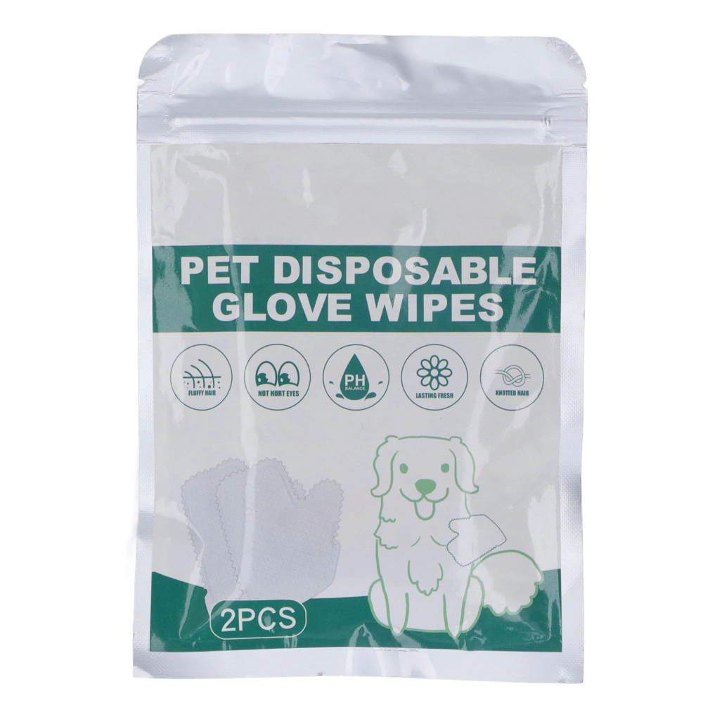 Buyweek Pet Grooming Glove Wipes Wash Free Beauty Massage Cleaning Pet Bath Gloves for Cats Dogs