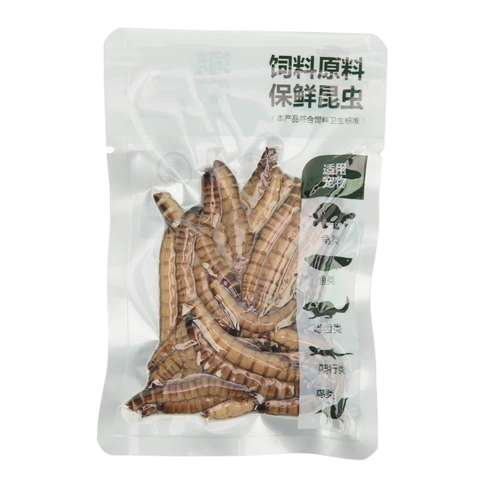 Buyweek Reptile Mealworms Food Natural Fresh Fish Mealworms Fodder for Reptiles Tortoise Fish