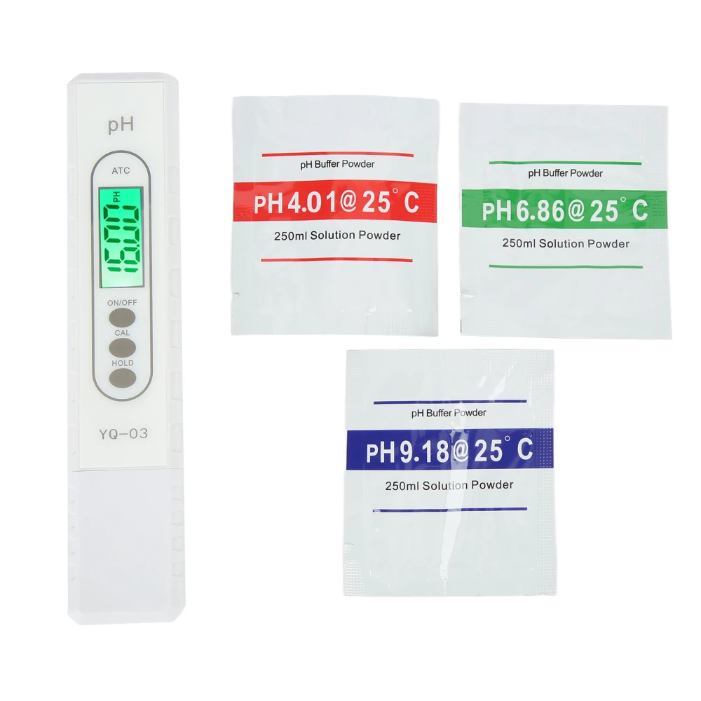 PH Tester Pen 0.01pH Accuracy Auto Calibration LED Digital Display Water Quality PH Meter for Fish Tank Aquarium