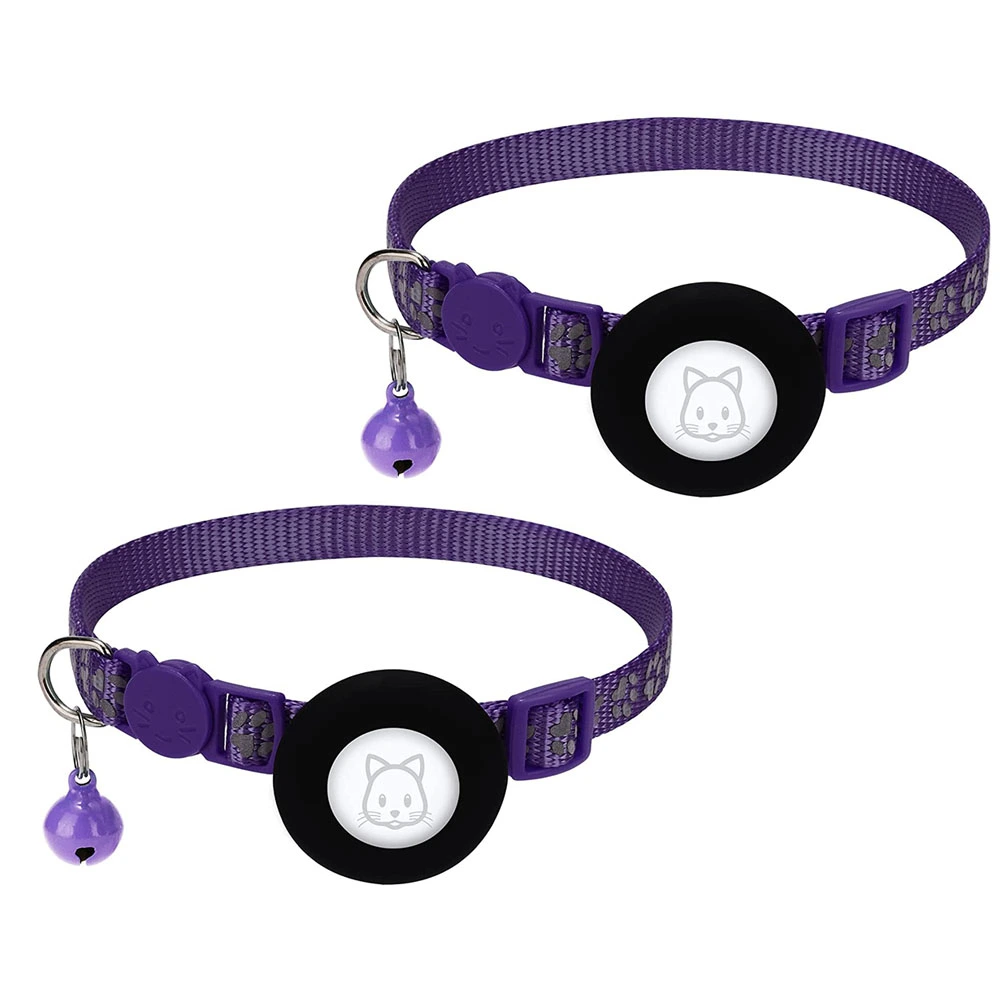 2Pcs Cat Collar with Bell and Safety Closure Reflective Collar for Kittens Puppies