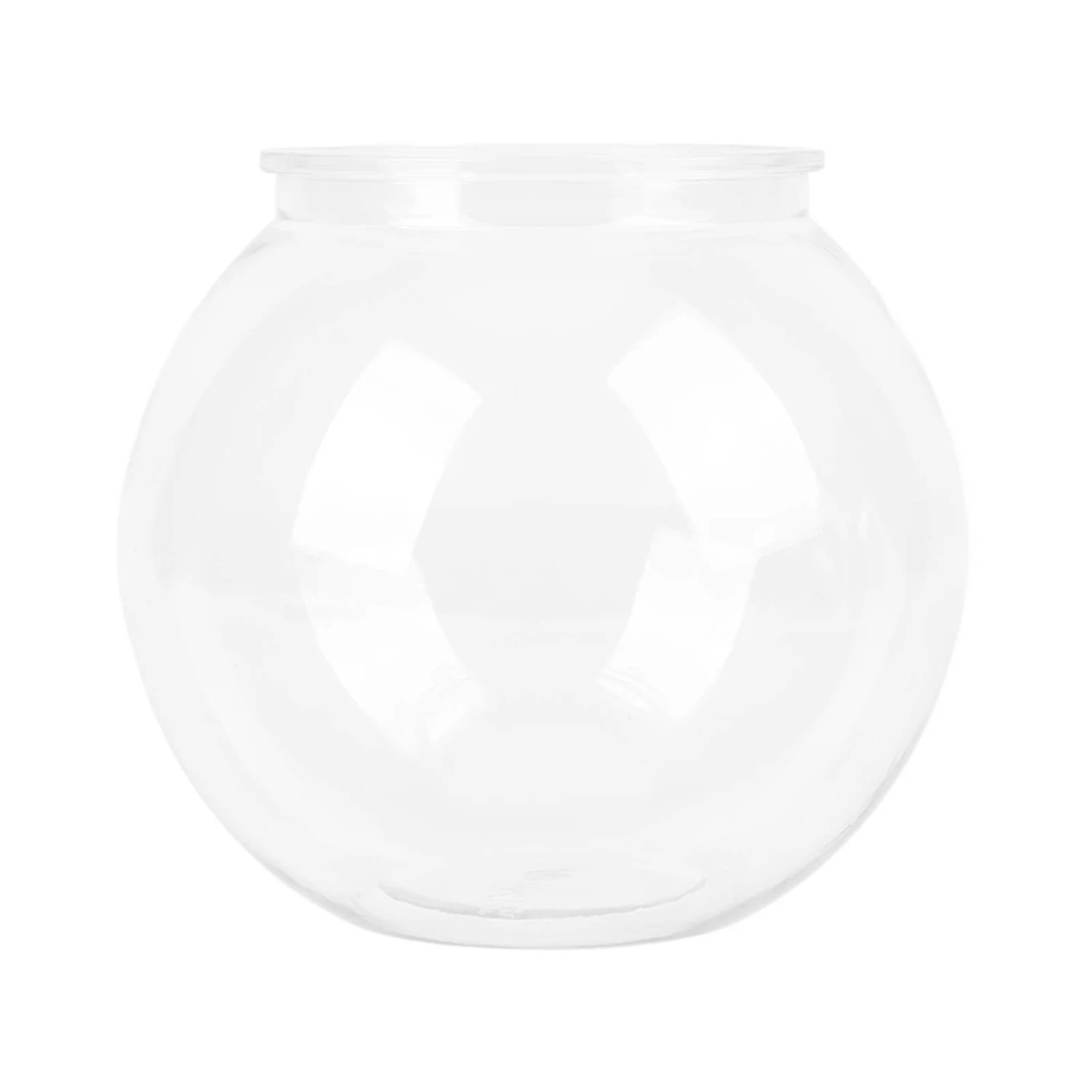 Heavy Duty Plastic Round Fish Bowl Style Break Proof Multipurpose Small Round Fish Tank for Desk Bookcase Decorations S