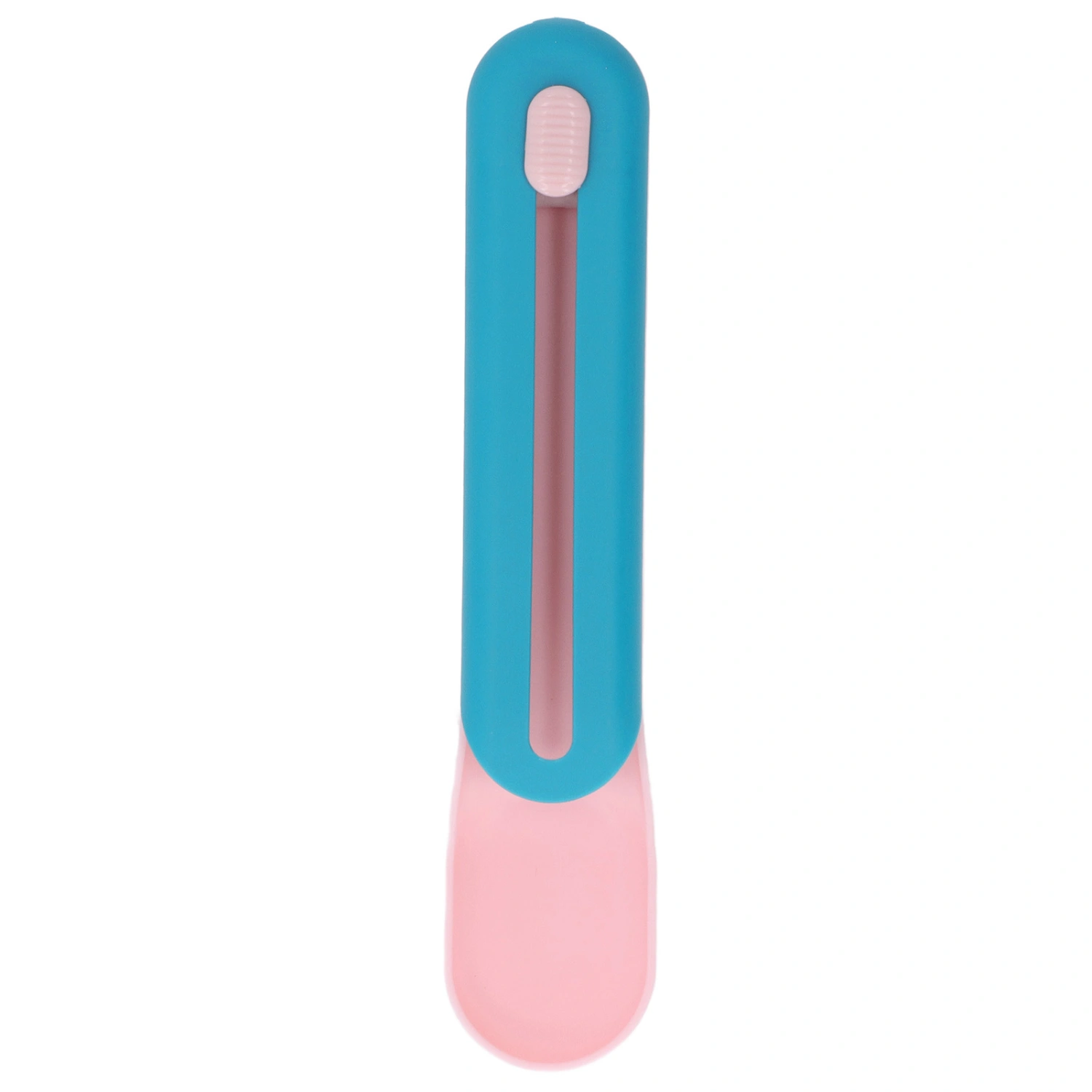 Cat Wet Treats Dispense Spoon Practical Cat Snack Spoon for Pet Feeding Watering Supplies Pink Spoon with Blue Handle