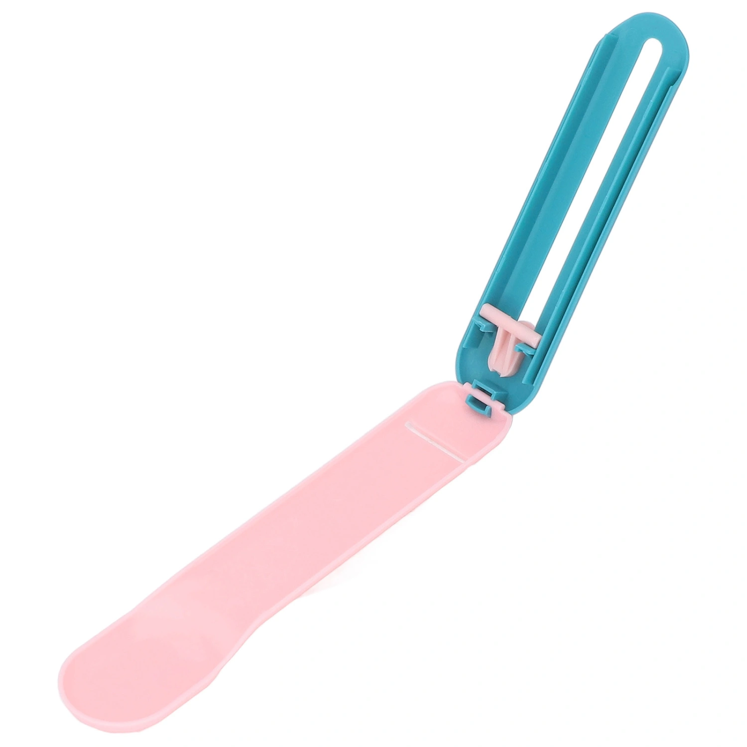 Cat Wet Treats Dispense Spoon Practical Cat Snack Spoon for Pet Feeding Watering Supplies Pink Spoon with Blue Handle