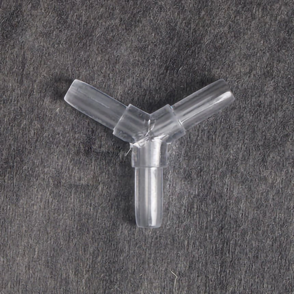 Buyweek Oxygen Pump Connector Transparent Acrylic Aquarium Air Tubing Connector for Fish Tank Y Type Tee