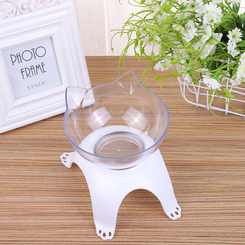 Pet Bowl Prevent Slip Easy Cleaning Cute Shape Small Pet Food Water Feeding Bowl for Dog Cat Transparent