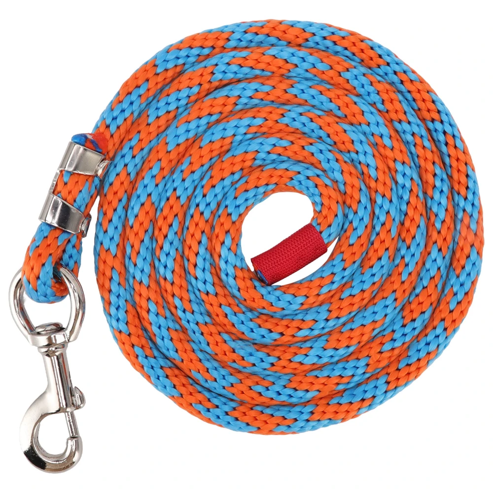 Horse Leash Rope Multipurpose Braid Rope for Horse Livestock Pet with Bold Alloy Big Hook 13ft Long Blue Orange