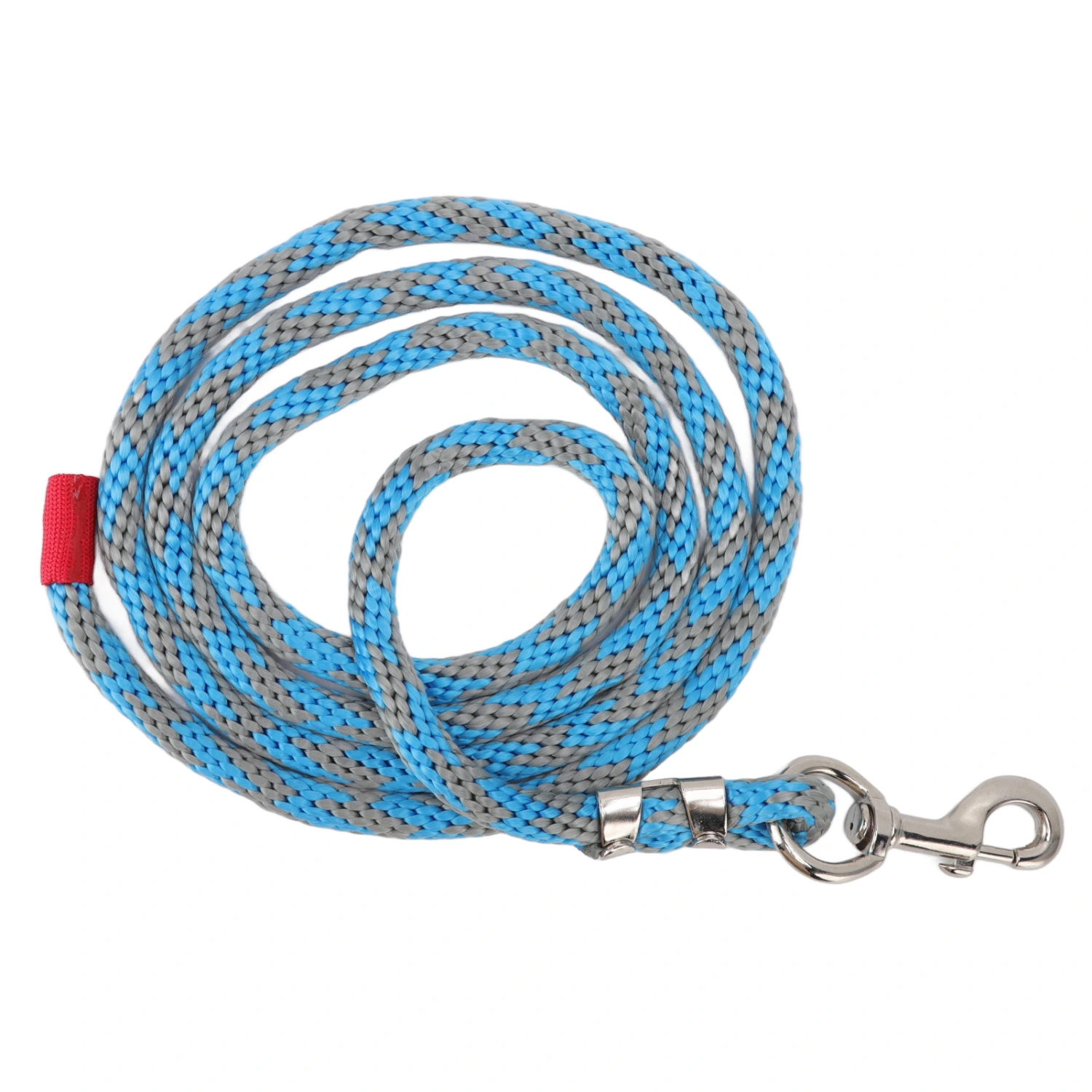 Horse Rope Thickened Wearable Soft Touch Nylon Pet Leash with Alloy Hook for Livestock Dogs 9.8ft Blue Grey