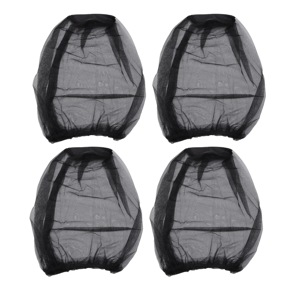 4pcs Mosquito Net Fine Holes Prevents Insects Mosquito Head Net Mesh for Camping Hiking Ourdoor Activities