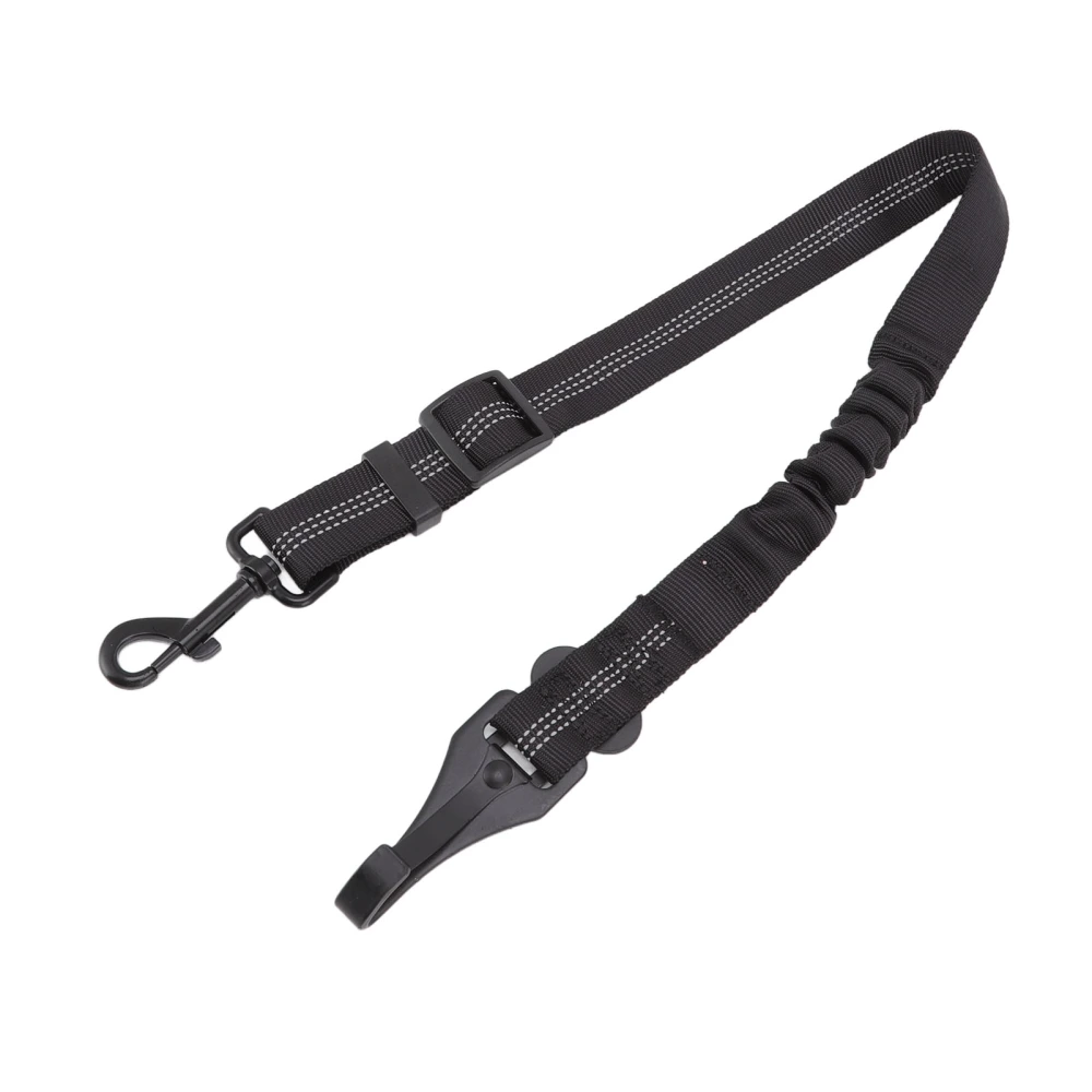 Dog Seatbelt Adjustable Reflective Heavy Duty Tensile Resistant Safe Dog Leash for Car Walking Black