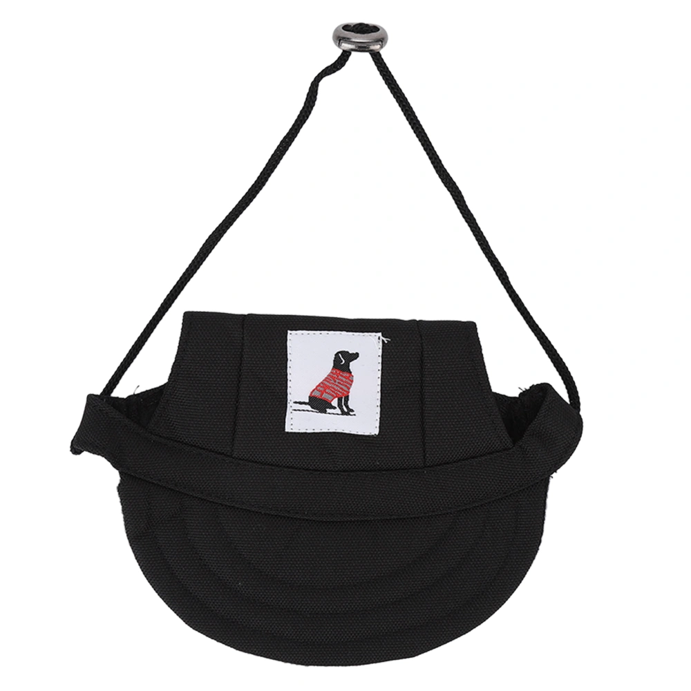 Pet Baseball Hat Adjustable Summer Stylish Dog Outdoor Sunbonnet with 2 Ear Holes for Outdoor Camping Travel Black S