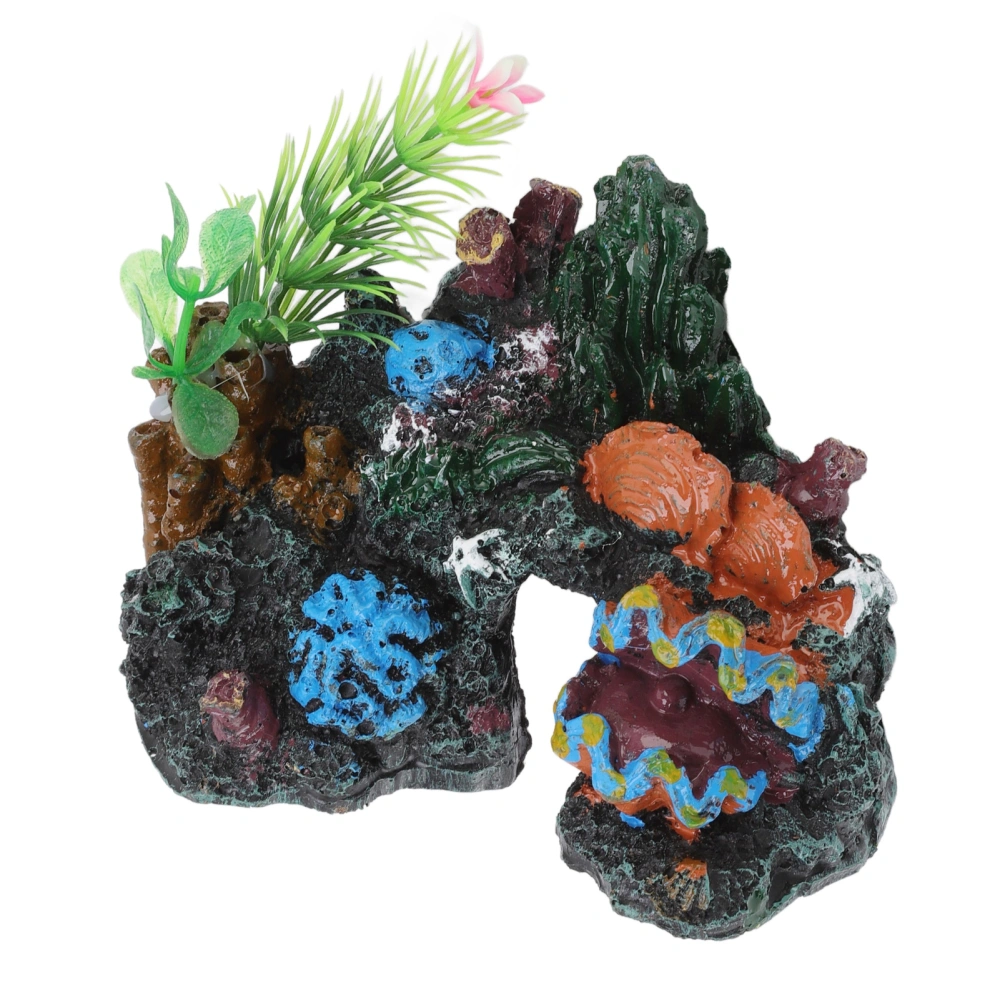 Coral Aquarium Ornament Resin Coral Aquarium Decoration Fish House for Sleep Rest Hide and Play