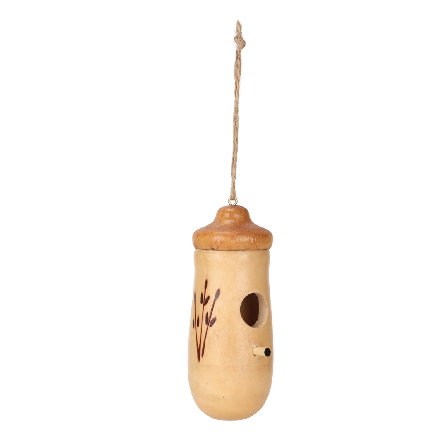 Wooden Hummingbird House Outside Hanging Wooden Hummingbird House for Indoor Outdoor Garden Decor Thin Bottom