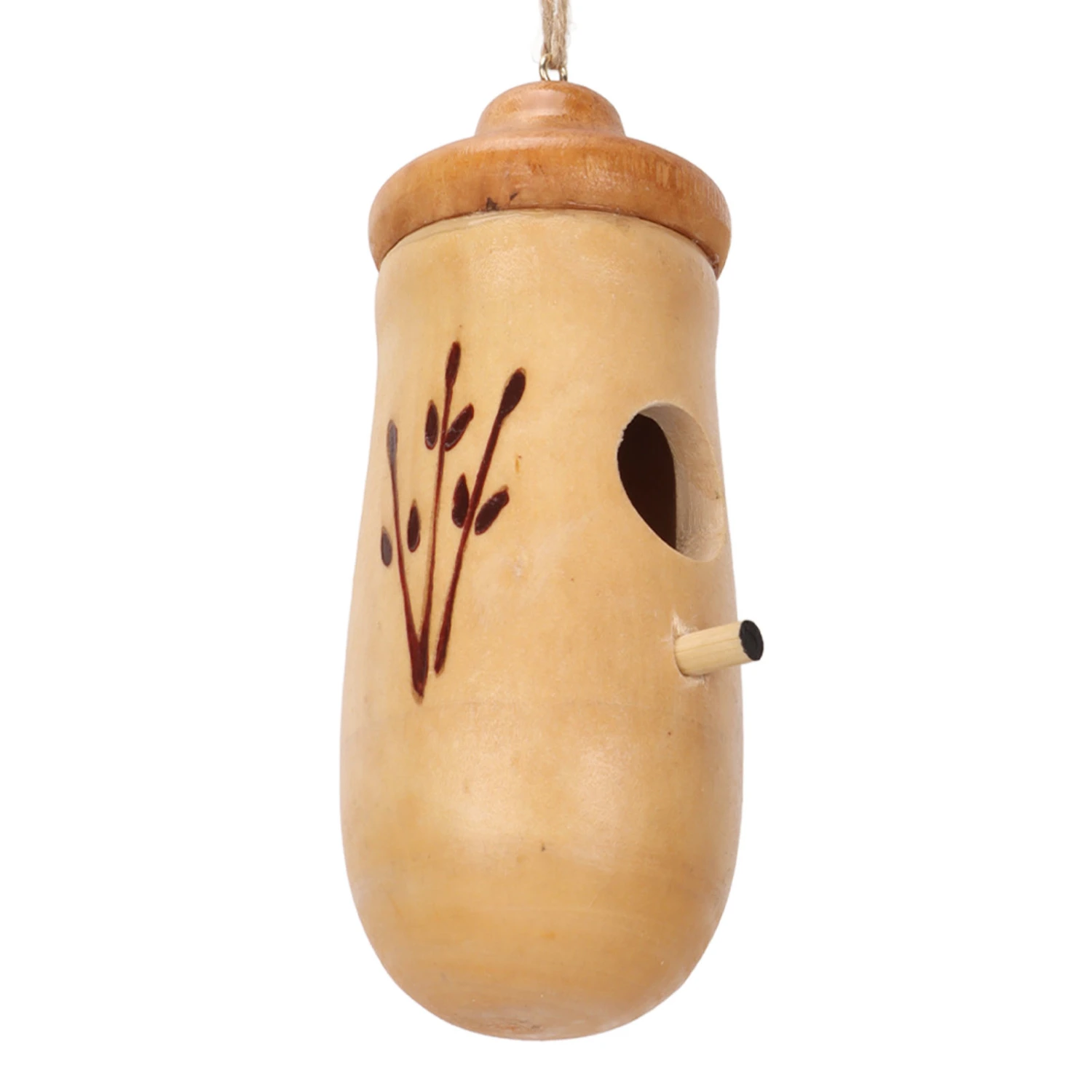Wooden Hummingbird House Outside Hanging Wooden Hummingbird House for Indoor Outdoor Garden Decor Thin Bottom