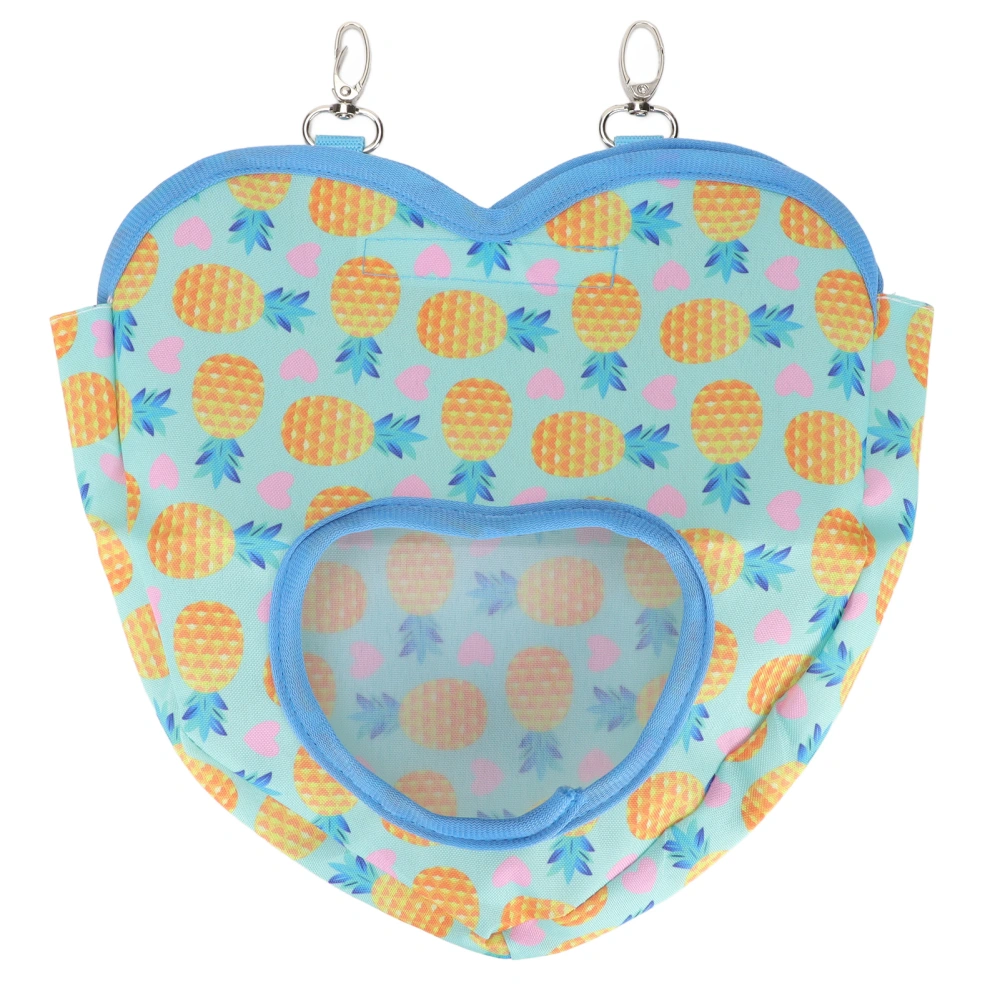 Rabbit Hay Bag Heart Shape Printed Hanging Guinea Pig Hay Feeder for Rabbits Guinea Pigs Dutch Pig Yellow Ananas