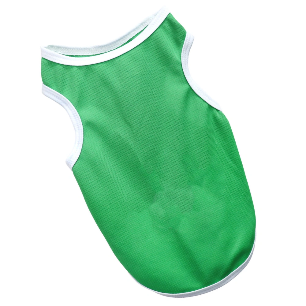 Pet Shirt Soft Breathable Fast Drying Cute Dog Sports Vest Apparel for Puppy Daily Party Green M