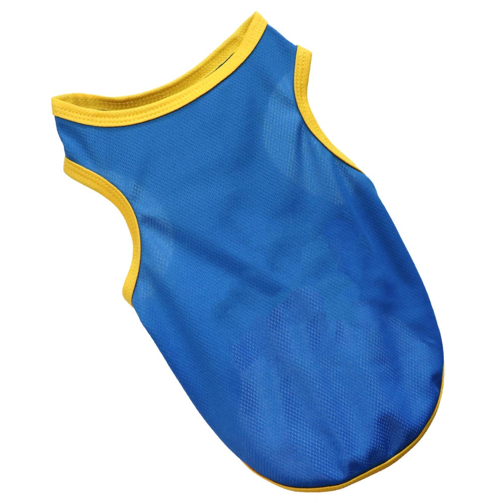 Pet Shirt Soft Breathable Fast Drying Cute Dog Sports Vest Apparel for Puppy Daily Party Blue XS