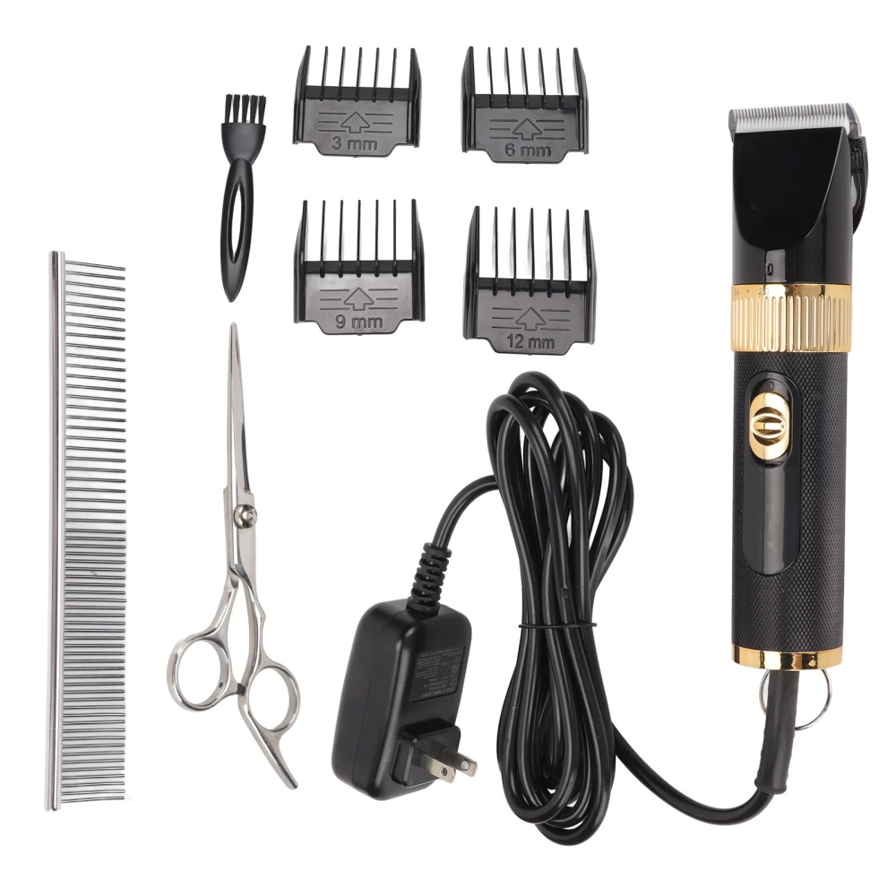 Dog Clippers Professional Low Noise Electric Quiet Hair Clippers Set for Dogs Cats Pets US Plug 100‑240V