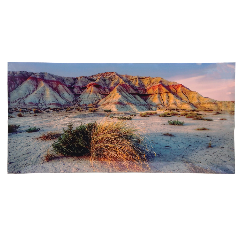 Aquarium Poster Mountain Desert Pattern Self Adhesive 3D PVC Fish Tank Background Decoration122x50cm / 48x19.7in