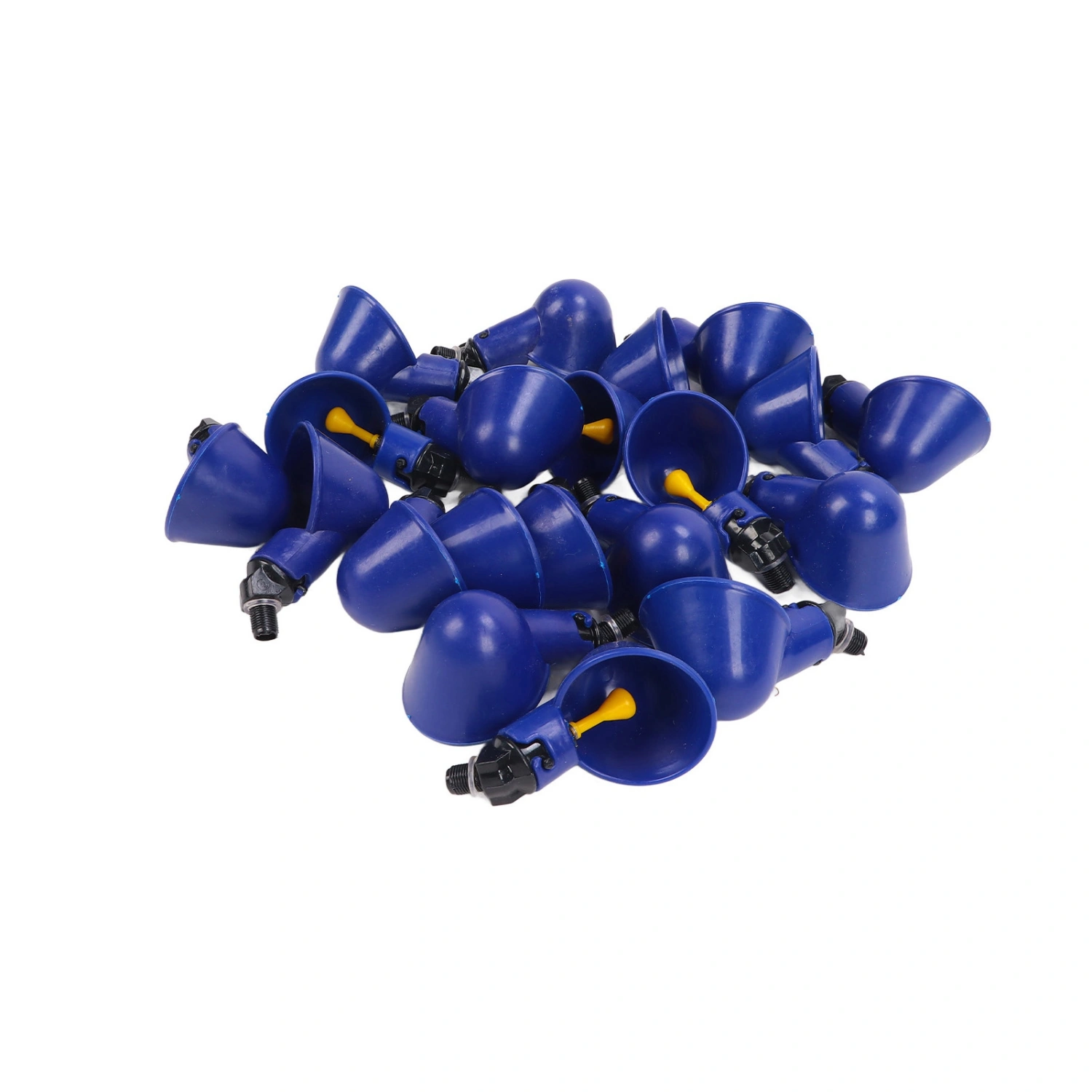 20pcs Chicken Water Cups Automatic Poultry Watering Bowls for Pigeons Quail Hen Turkeys GeeseBlue