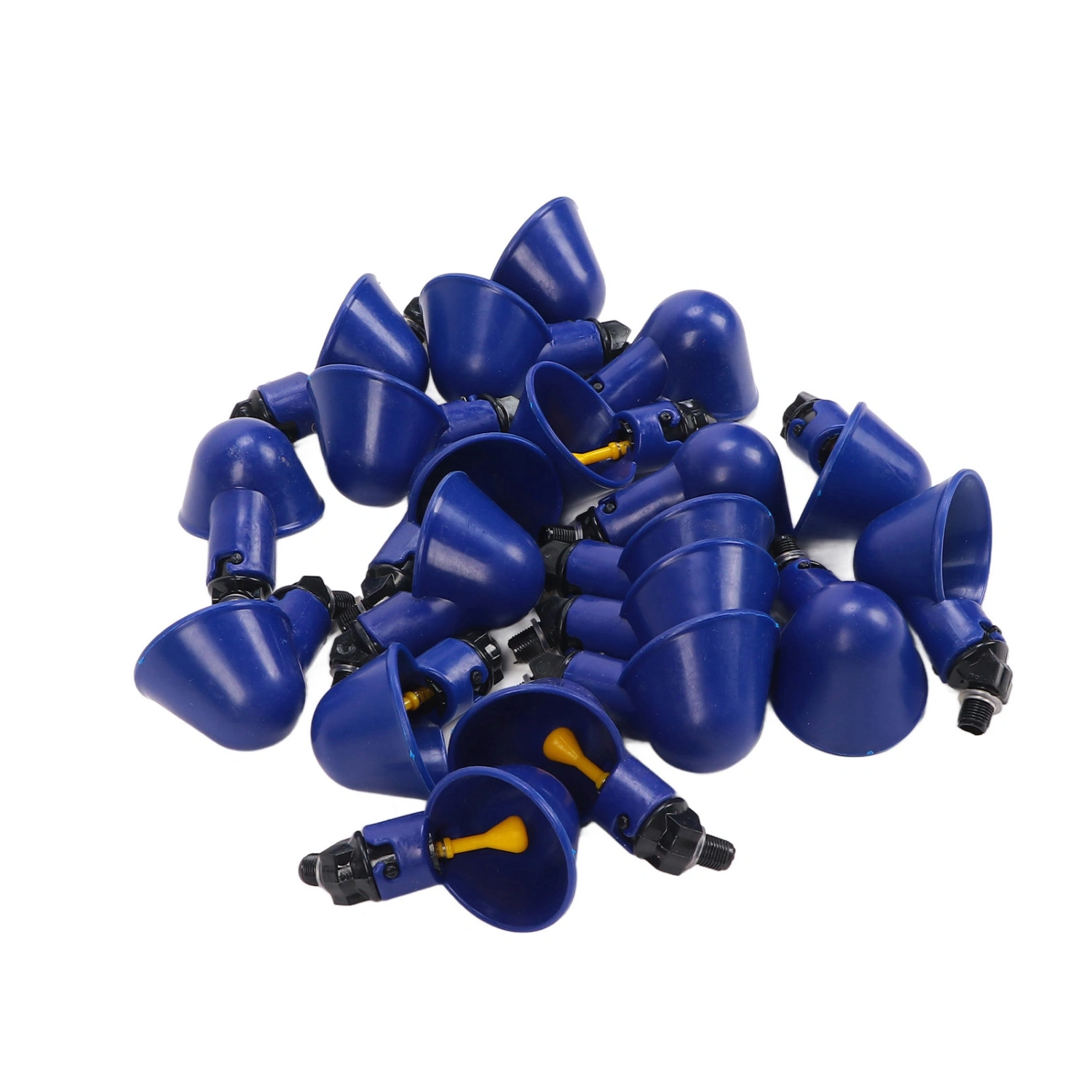 20pcs Chicken Water Cups Automatic Poultry Watering Bowls for Pigeons Quail Hen Turkeys GeeseBlue