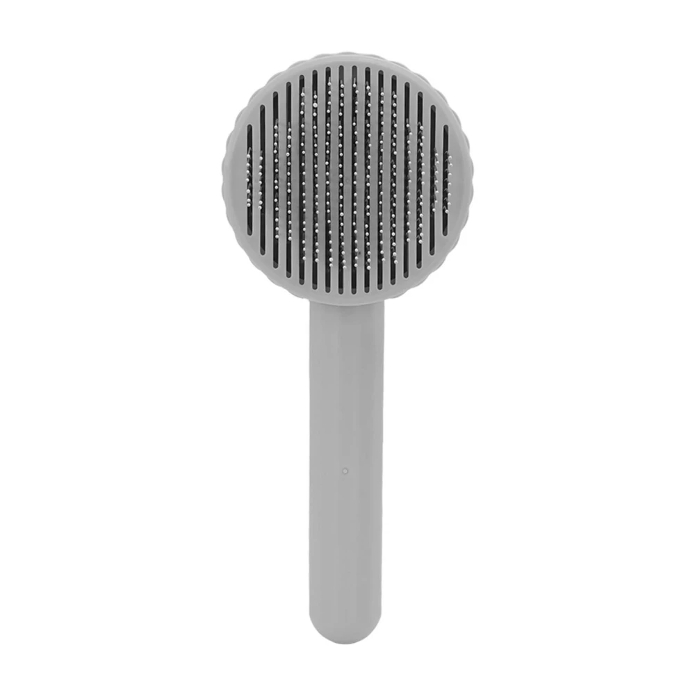 Dog Slicker Brush Pet Self Cleaning Brush Removes Mats Tangles and Loose Fur for Dogs CatsGrey