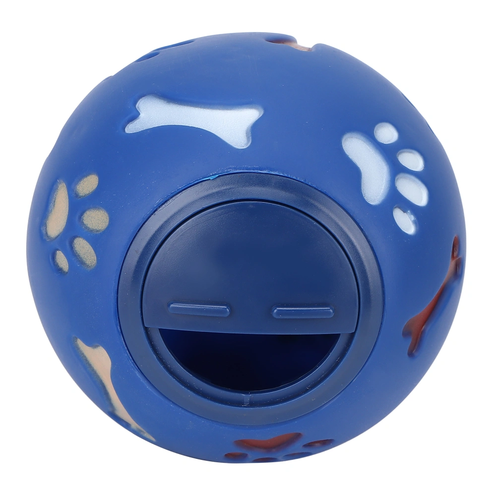 Dog Leakage Food Ball Multifunction Slow Feeding Dog Ball for Dogs 11cm/4.3in DiameterBlue