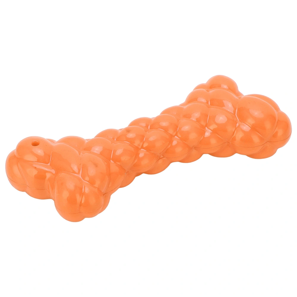 Buyweek Squeak Bone Dog Toy Teeth Cleaning Squeaky Interactive Dog Bones for Small Medium Large BreedOrange