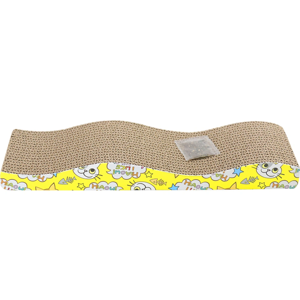 Cat Scratcher Cardboard Safe Cute Scratch Resistant High Density Cat Scratch Pad with Catnip for CatsWave