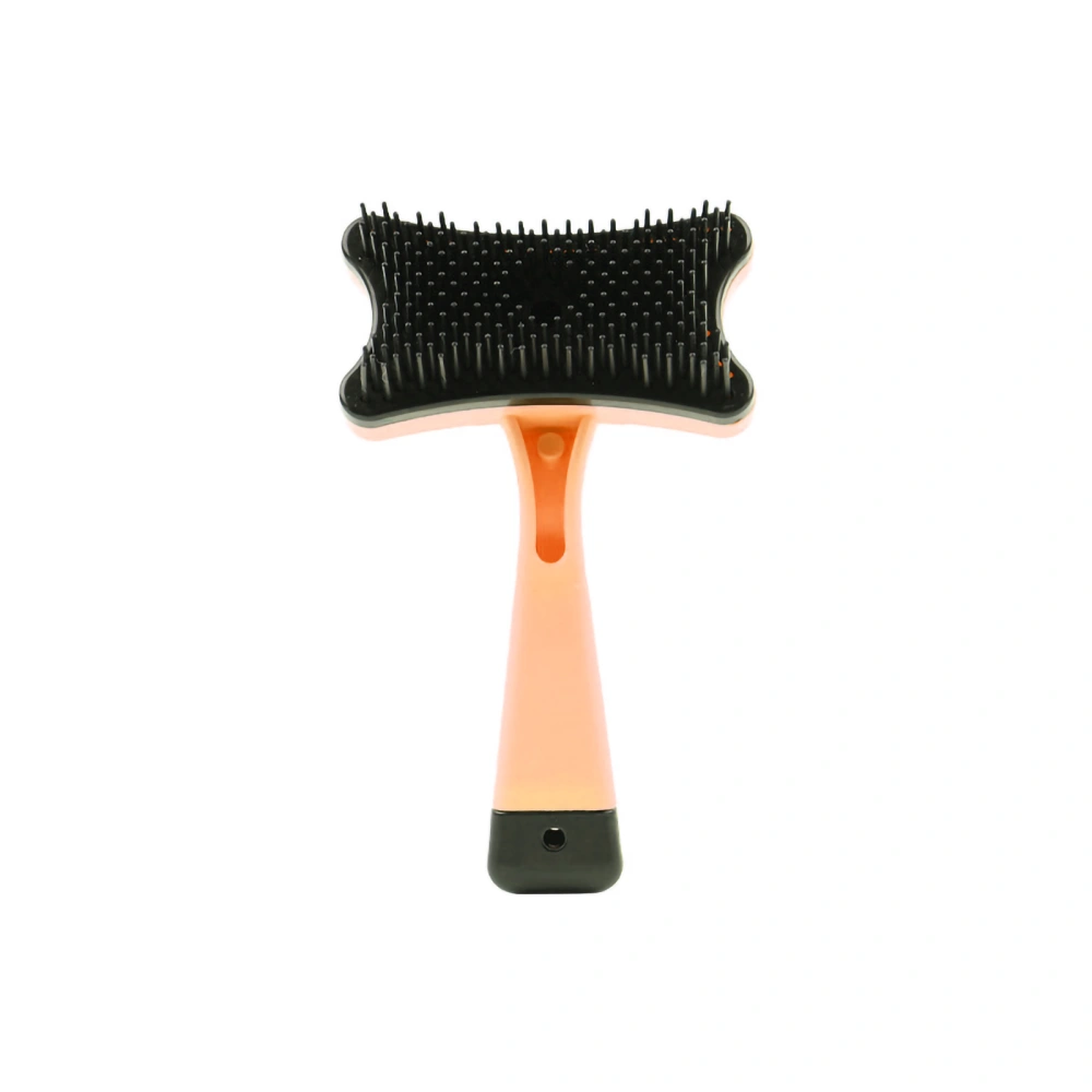 Pet Brush Self Cleaning Massage Particles Removes Loose Hair Pet Grooming Comb for Dogs CatsOrange