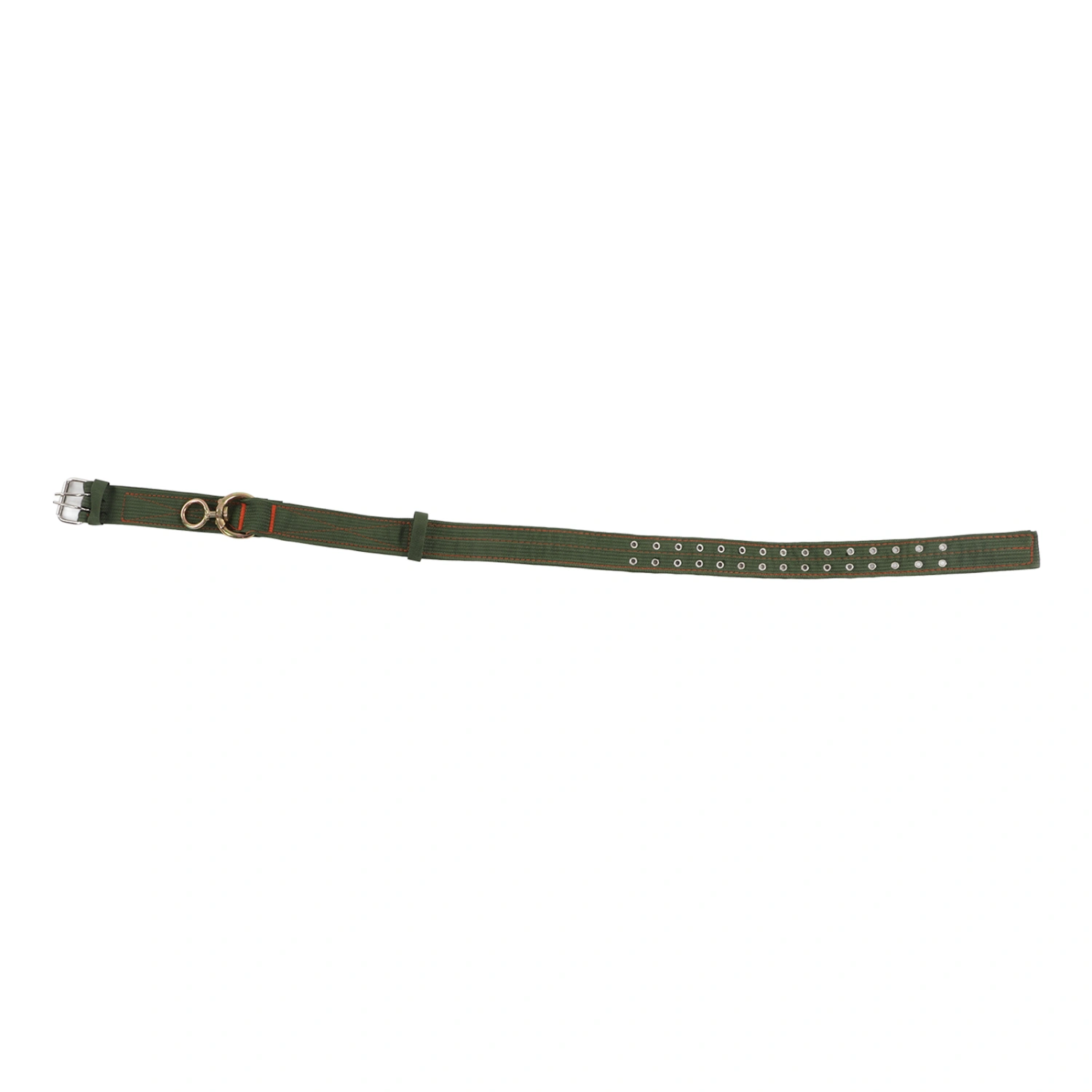 Cow Collar Adjustable 4 Layer Canvas Calf Collar with 2 Rows Metal Buckle for Horse Sheep Cattle DogM