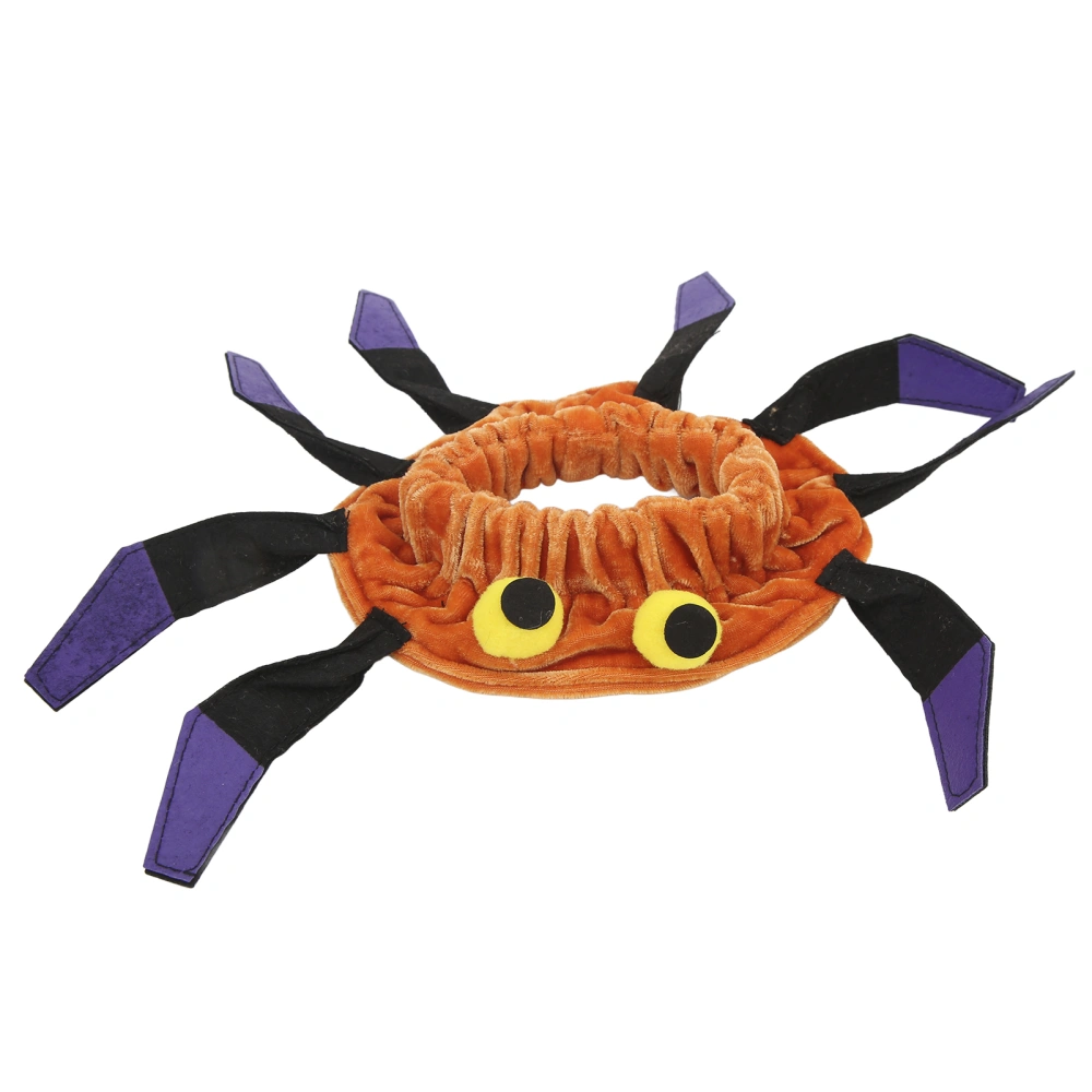 Dog Funny Collar Soft Spider Shaped Interesting Dog Collar for Halloween Christmas PartiesM