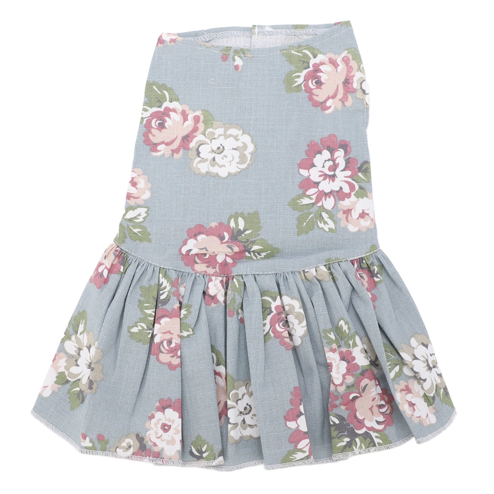 Pet Floral Dress Breathable Cotton Dog Sundress for Daily Wear Party Wedding WalkingS