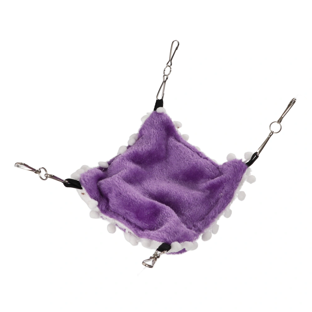 Hamster Glider Hammock Double Layer Pet Mezzanine Hammock Small Pet Cage Hanging AccessoryS Purple